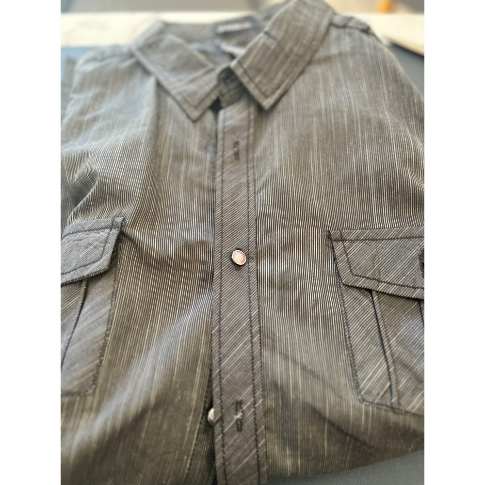 CARBON Mens Classic Fit Long Sleeve Button Down Shirt XXL